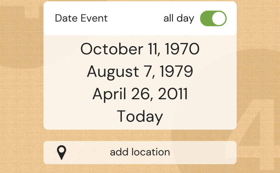 Four Important Dates